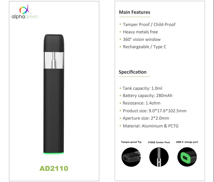 Full Gram Adjustable Voltage Disposable Vape Pod