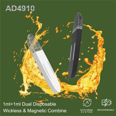 1 ml + 1ml Magnetisch oplaadbaar vape-apparaat met dubbele tank
